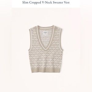 Abercrombie Cropped V-Neck Sweater Vest